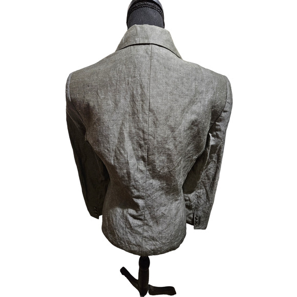 Antonio Melani Gray Linen Blend Blazer Jacket, Sz 4 - Picture 7 of 9